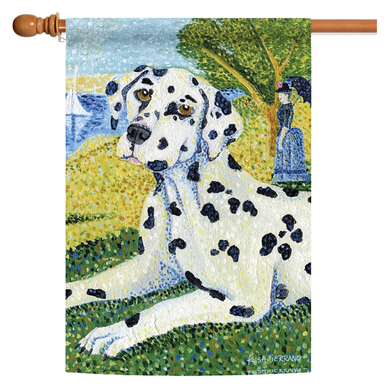 Grrraut Dalmatian Outdoor House Flag 40" X 28" 1 Grrraut Dalmatian Outdoor House Flag 40" X 28"