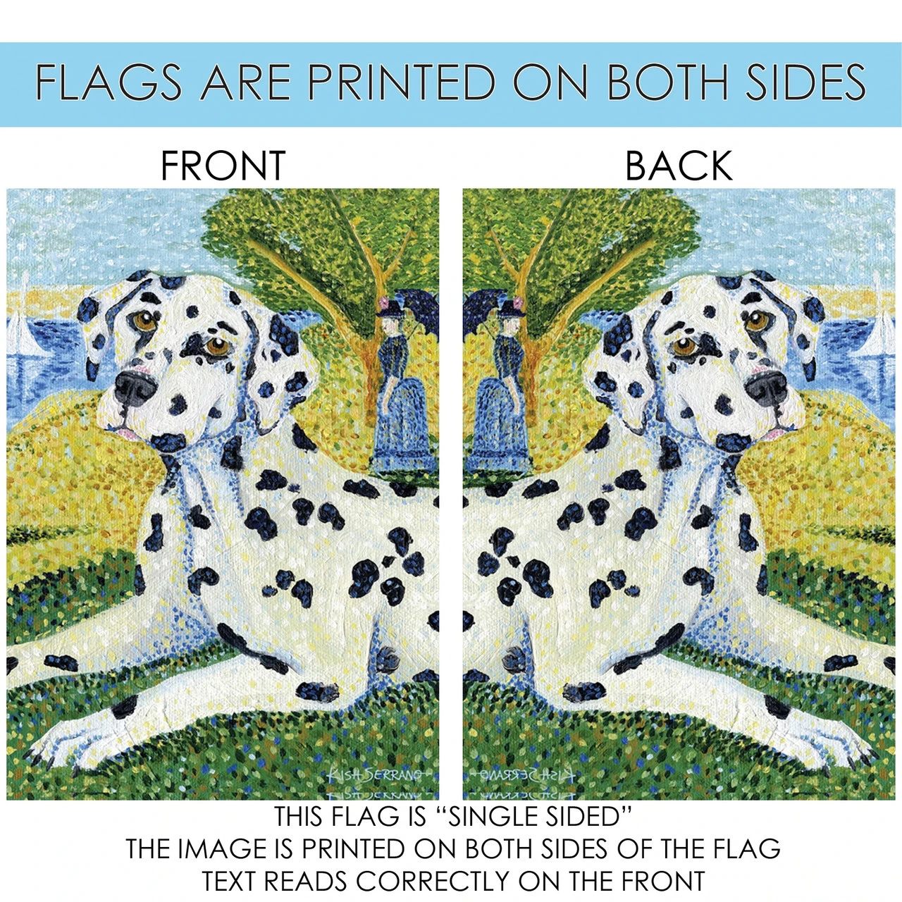 Grrraut Dalmatian Outdoor House Flag 40" X 28" 4 Grrraut Dalmatian Outdoor House Flag 40" X 28" - Image 4