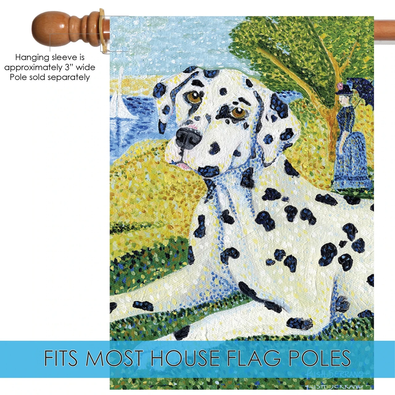 Grrraut Dalmatian Outdoor House Flag 40" X 28" 5 Grrraut Dalmatian Outdoor House Flag 40" X 28" - Image 5