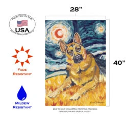 German Shepherd Outdoor House Flag 40" X 28" 7 German Shepherd Outdoor House Flag 40" X 28" -PatioVibe Shop 102653 3 67768.1682374230