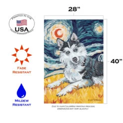 Van Growl Siberian Husky Outdoor House Flag 40" X 28" 7 Van Growl Siberian Husky Outdoor House Flag 40" X 28" -PatioVibe Shop 102656 3 95605.1682374261