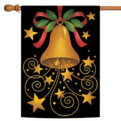 Christmas Bell Rectangular Outdoor House Flag 40" X 28"