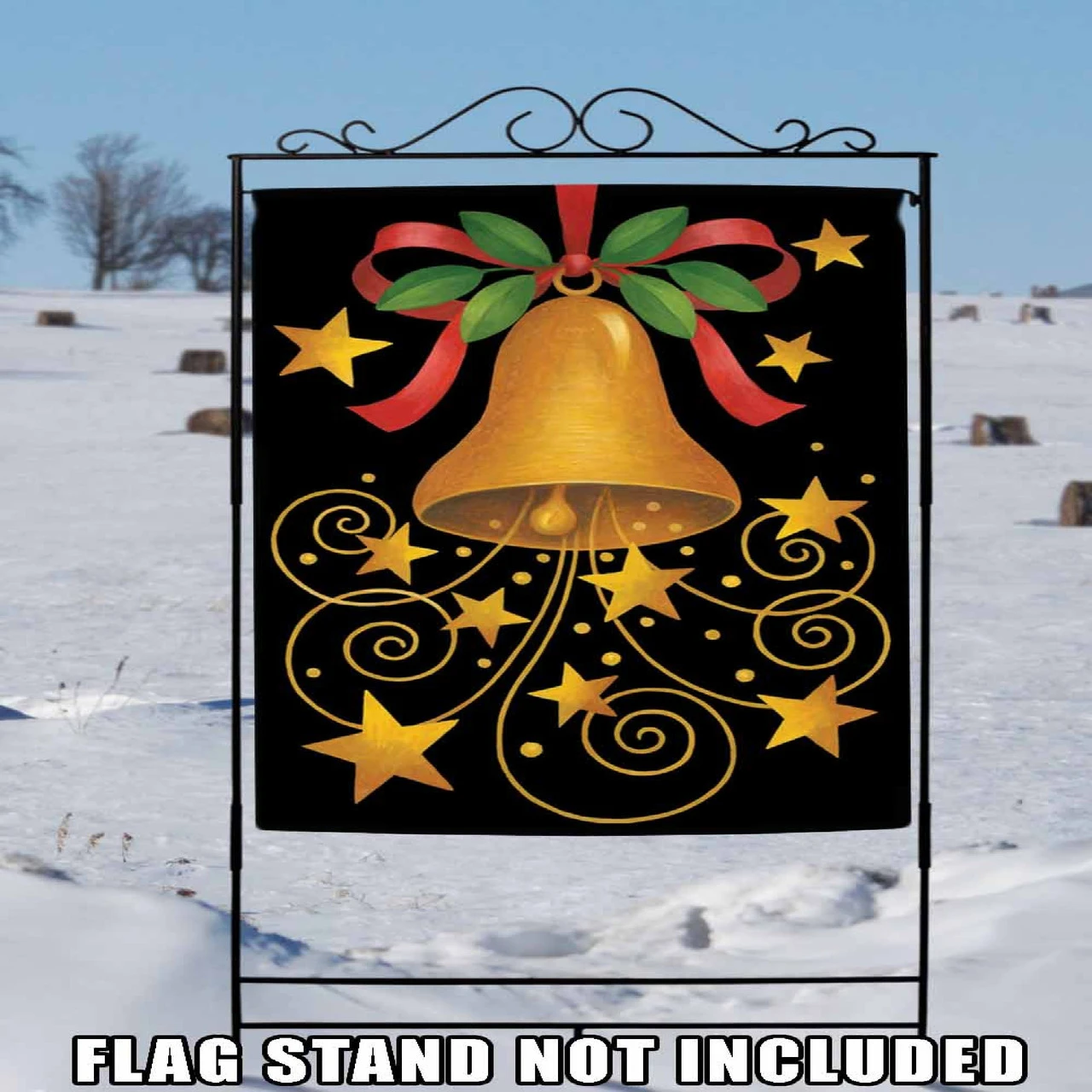 Christmas Bell Rectangular Outdoor House Flag 40" X 28" 2 Christmas Bell Rectangular Outdoor House Flag 40" X 28" - Image 2