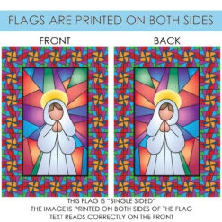 Stained Glass Angel Outdoor House Flag 40" X 28" 8 Stained Glass Angel Outdoor House Flag 40" X 28" -PatioVibe Shop 109273 4 19087.1682375579