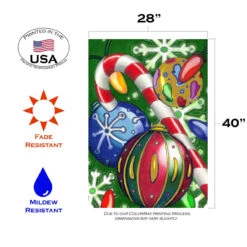 Christmas Holiday Cheer Outdoor House Flag 40" X 28" -PatioVibe Shop 109362 3 76446.1682375565