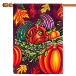 Fall Harvest Gourds Outdoor House Flag 40" X 28"