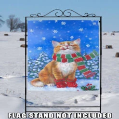 Christmas Kitten Mittens Outdoor House Flag 40" X 28" 6 Christmas Kitten Mittens Outdoor House Flag 40" X 28" -PatioVibe Shop 109376 2 35610.1682375504