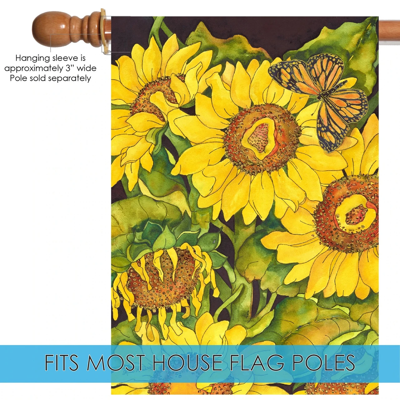 Sunflower Delight Outdoor Garden Flag 40" X 28" 5 Sunflower Delight Outdoor Garden Flag 40" X 28" - Image 5