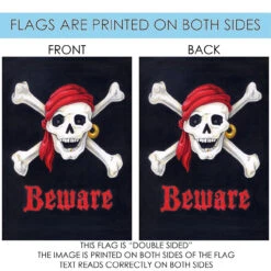 Halloween "Beware" Outdoor House Flag 40" X 28" 8 Halloween "Beware" Outdoor House Flag 40" X 28" -PatioVibe Shop 109389 4 67952.1682375543