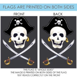 Halloween Pirate Skull Crossbones Sword Outdoor House Flag 40" X 28" 8 Halloween Pirate Skull Crossbones Sword Outdoor House Flag 40" X 28" -PatioVibe Shop 109390 4 45798.1682375551