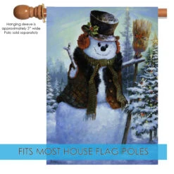 Christmas Classy Snowman Outdoor House Flag 40" X 28" -PatioVibe Shop 109395 5 04249.1682375409