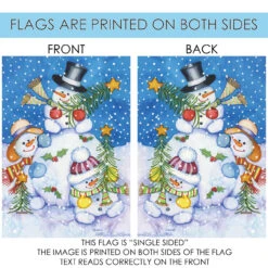 Snowman Christmas Tree Outdoor House Flag 40" X 28" -PatioVibe Shop 109427 4 91623.1682375388