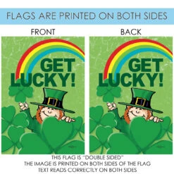 St. Patrick's Day 'Get Lucky' Leprechaun Outdoor House Flag 40" X 28" 8 St. Patrick's Day 'Get Lucky' Leprechaun Outdoor House Flag 40" X 28" -PatioVibe Shop 109504 4 78067.1682375227