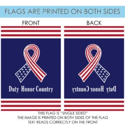 Patriotic Ribbon 'Duty Honor Country' Outdoor House Flag 40" X 28" 8 Patriotic Ribbon 'Duty Honor Country' Outdoor House Flag 40" X 28" -PatioVibe Shop 109512 4 41984.1682375341