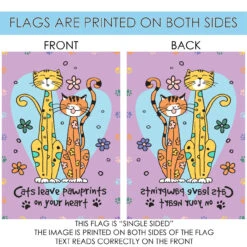 Kitty Paws Yellow And Orange House Flag 40" X 28" 8 Kitty Paws Yellow And Orange House Flag 40" X 28" -PatioVibe Shop 109519 4 89397.1682375337