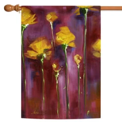 Festive Flowers Red And Yellow House Flag 40" X 28"