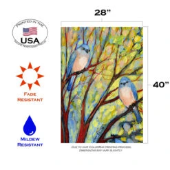 Birdwatch Green And Blue House Flag 40" X 28" -PatioVibe Shop 109535 3 34780.1682375231