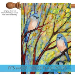 Birdwatch Green And Blue House Flag 40" X 28" -PatioVibe Shop 109535 5 80989.1682375231
