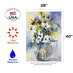 Blooming Flowers Vase Outdoor House Flag 40" X 28" 7 Blooming Flowers Vase Outdoor House Flag 40" X 28" -PatioVibe Shop 109542 3 00836.1682375217