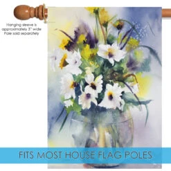 Blooming Flowers Vase Outdoor House Flag 40" X 28" 9 Blooming Flowers Vase Outdoor House Flag 40" X 28" -PatioVibe Shop 109542 5 42747.1682375218