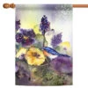 Bluebird Pansies Outdoor House Flag 40" X 28"