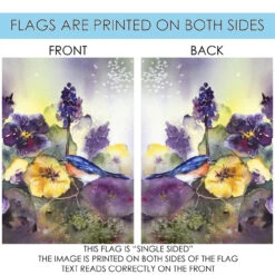 Bluebird Pansies Outdoor House Flag 40" X 28" 8 Bluebird Pansies Outdoor House Flag 40" X 28" -PatioVibe Shop 109544 4 07364.1682375217