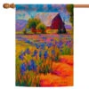 Lavender Farm Outdoor House Flag 40" X 28"