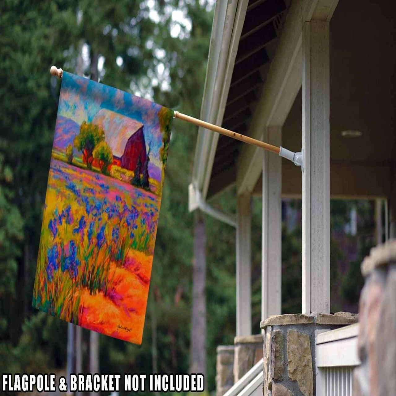 Lavender Farm Outdoor House Flag 40" X 28" 2 Lavender Farm Outdoor House Flag 40" X 28" - Image 2