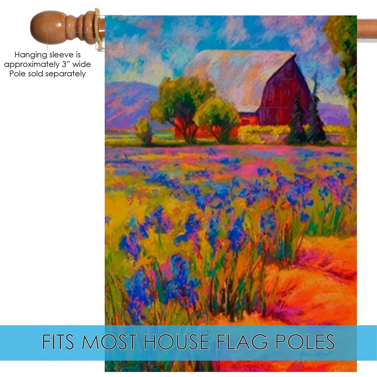 Lavender Farm Outdoor House Flag 40" X 28" 5 Lavender Farm Outdoor House Flag 40" X 28" - Image 5