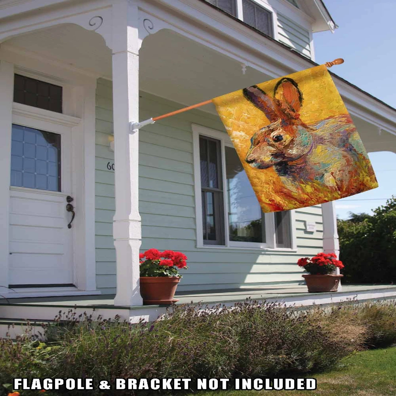 Jack Rabbit Outdoor House Flag 40" X 28" 2 Jack Rabbit Outdoor House Flag 40" X 28" - Image 2
