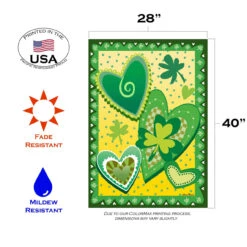Heart O' The Irish Outdoor House Flag 40" X 28" 7 Heart O' The Irish Outdoor House Flag 40" X 28" -PatioVibe Shop 109567 3 16483.1682375274