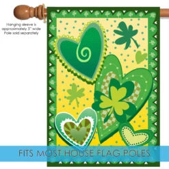 Heart O' The Irish Outdoor House Flag 40" X 28" 9 Heart O' The Irish Outdoor House Flag 40" X 28" -PatioVibe Shop 109567 5 43720.1682375275