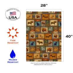 Quilted Wilderness Outdoor House Flag 40" X 28" -PatioVibe Shop 109569 3 08170.1682375270