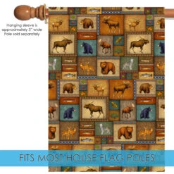 Quilted Wilderness Outdoor House Flag 40" X 28" -PatioVibe Shop 109569 5 27775.1682375270