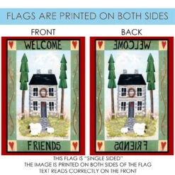 Welcome Friends Cottage Outdoor House Flag 40" X 28" 8 Welcome Friends Cottage Outdoor House Flag 40" X 28" -PatioVibe Shop 109581 4 39727.1682375177