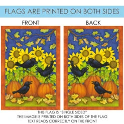 Autumn Crows Black And Orange Rectangular House Flag 28" X 40" -PatioVibe Shop 109645 4 29312.1682375089