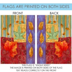 Spectacular Leaves Red And Green Rectangular House Flag 28" X 40" -PatioVibe Shop 109665 4 06153.1682375052