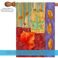 Spectacular Leaves Red And Green Rectangular House Flag 28" X 40" -PatioVibe Shop 109665 5 08318.1682375053