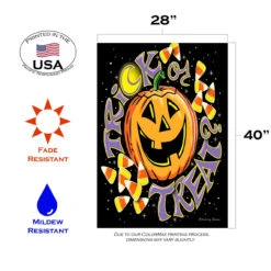 Happy Halloween Trick Or Treat Orange And Black Rectangular House Flag 28" X 40" 7 Happy Halloween Trick Or Treat Orange And Black Rectangular House Flag 28" X 40" -PatioVibe Shop 109669 3 83311.1682375037