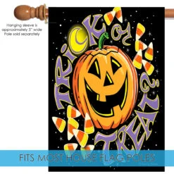 Happy Halloween Trick Or Treat Orange And Black Rectangular House Flag 28" X 40" 9 Happy Halloween Trick Or Treat Orange And Black Rectangular House Flag 28" X 40" -PatioVibe Shop 109669 5 78913.1682375038