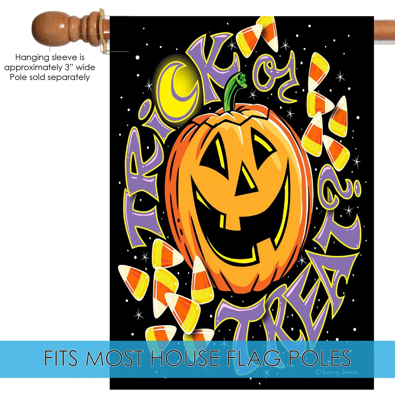 Happy Halloween Trick Or Treat Orange And Black Rectangular House Flag 28" X 40" 5 Happy Halloween Trick Or Treat Orange And Black Rectangular House Flag 28" X 40" - Image 5