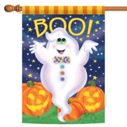 Halloween Jack-o-Lantern Pumpkin Outdoor House Flag 40" X 28"