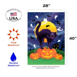 Halloween Kitty Ghost Outdoor House Flag 40" X 28" 7 Halloween Kitty Ghost Outdoor House Flag 40" X 28" -PatioVibe Shop 109676 3 56403.1682375024