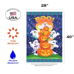 Jack-O-Lantern Pumpkin Boo Halloween Outdoor House Flag 40" X 28" 7 Jack-O-Lantern Pumpkin Boo Halloween Outdoor House Flag 40" X 28" -PatioVibe Shop 109677 3 73496.1682375027