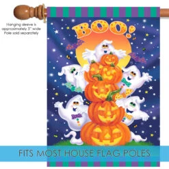 Jack-O-Lantern Pumpkin Boo Halloween Outdoor House Flag 40" X 28" 9 Jack-O-Lantern Pumpkin Boo Halloween Outdoor House Flag 40" X 28" -PatioVibe Shop 109677 5 05896.1682375028