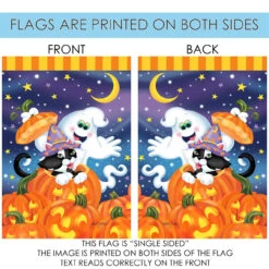 Halloween Jack-o-Lantern Pumpkin Ghost Cat Outdoor House Flag 40" X 28" -PatioVibe Shop 109678 4 30694.1682375018