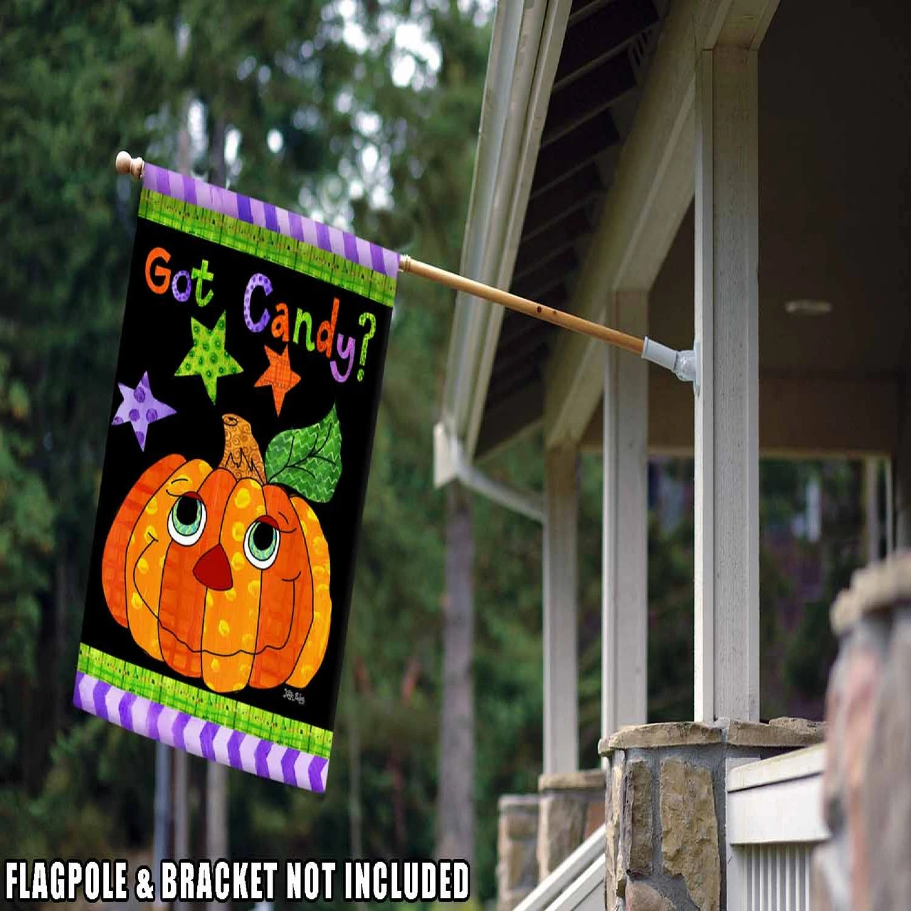 Halloween Pumpkin Outdoor House Flag 40" X 28" 2 Halloween Pumpkin Outdoor House Flag 40" X 28" - Image 2