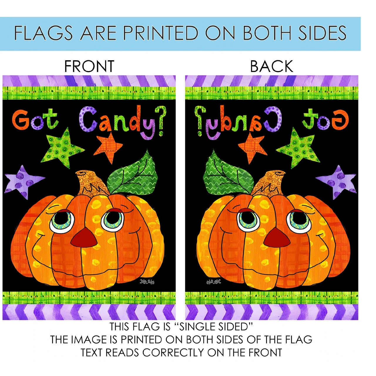 Halloween Pumpkin Outdoor House Flag 40" X 28" 4 Halloween Pumpkin Outdoor House Flag 40" X 28" - Image 4