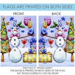 Christmas Snowman Gift "Joy" Outdoor House Flag 40" X 28" -PatioVibe Shop 109688 4 31406.1682375013