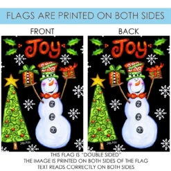 Christmas Snowman "Joy" Outdoor House Flag 40" X 28" 8 Christmas Snowman "Joy" Outdoor House Flag 40" X 28" -PatioVibe Shop 109690 4 33237.1682373104